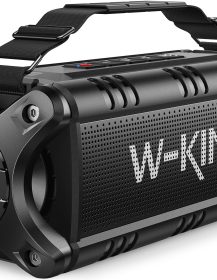 W-KING Bluetooth Speaker, 90W Max Loud Portable Speakers Bluetooth Wireless, IPX6 Waterproof Outdoor Speaker with 50W Deep Bass/2 Powerful Subwoofer/40H/Power Bank/EQ/TF/AUX/NFC for Pool/Party/Travel